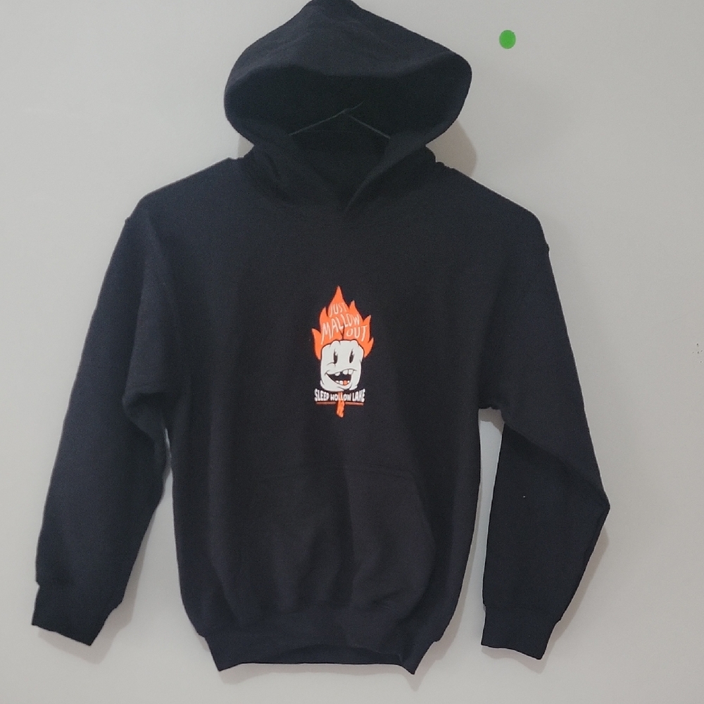 MV Sport Black Hoodie with Orange Graphic